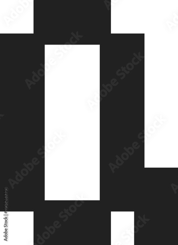 Pixelated Letter Q Icon
