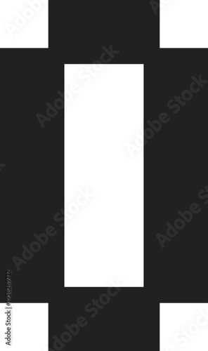 Pixelated Number Zero Icon