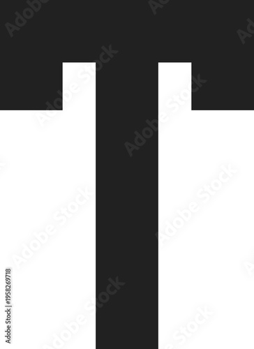 Black Letter T Silhouette