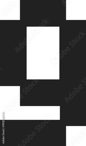 Retro Pixel Art Number Nine