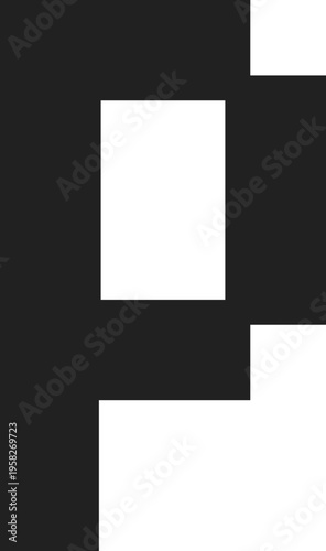 Pixelated Letter P