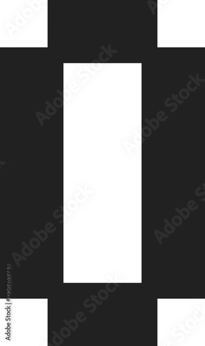 Pixelated Number Zero Icon