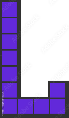 Purple Tetris Blocks