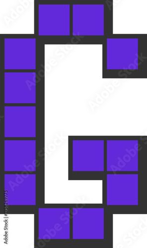 Pixelated Letter G Icon