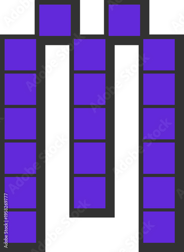 Pixelated Letter M Icon