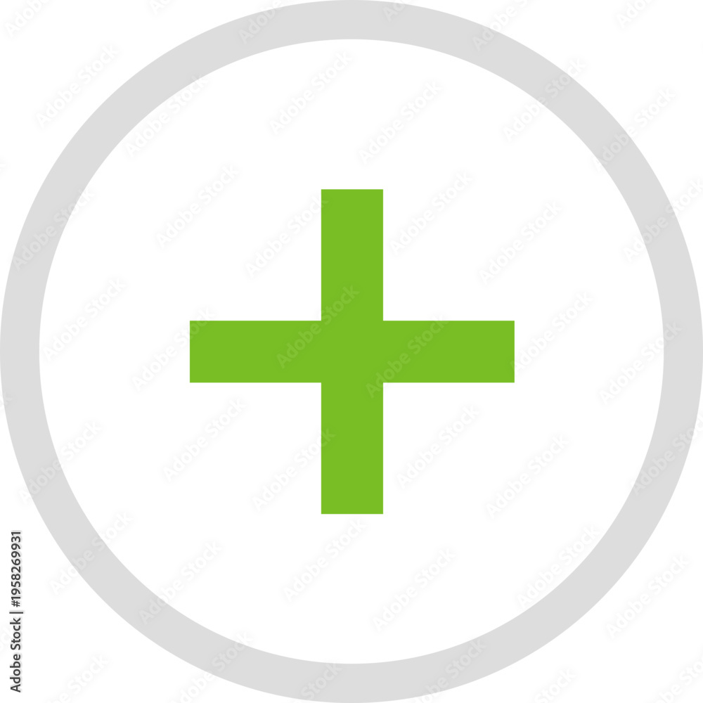 Obraz premium Green Plus Sign In Circle