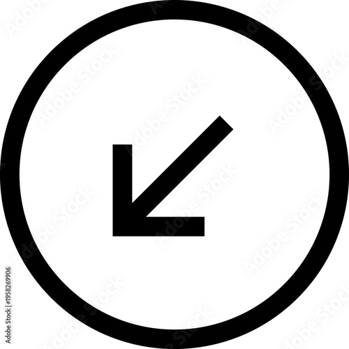 Down Left Arrow Icon