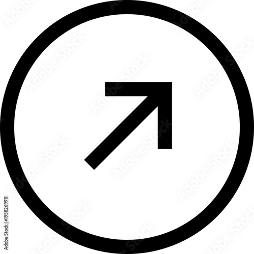 Upward Arrow Inside Circle