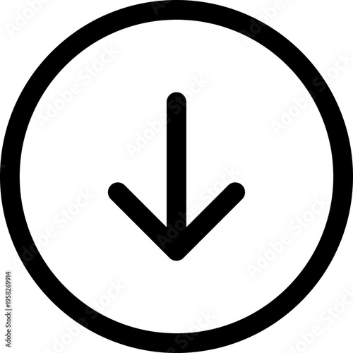 Simple Down Arrow Icon