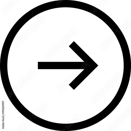 Right Arrow Icon in Circle