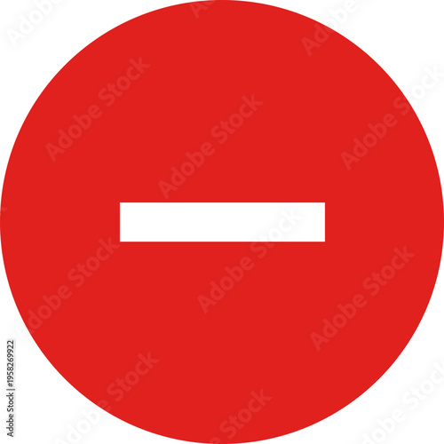 Red Circle with Minus Symbol