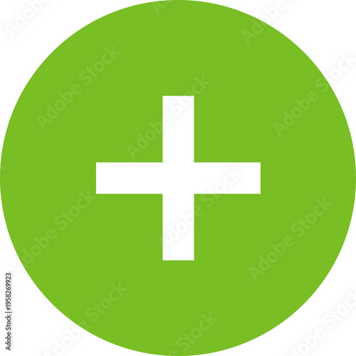 Green Plus Sign Icon