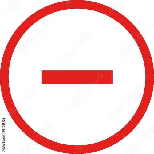 Red Circle With Minus Symbol