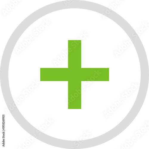 Green Plus Sign In Circle