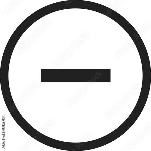 Circle with Minus Symbol