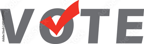 Vote with Red Check Mark