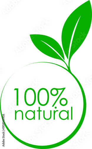 100% Natural Green Label