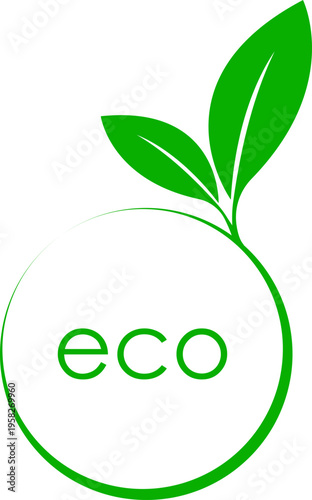 Green Eco Leaf Symbol