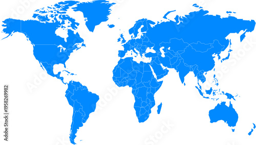 World Map With Country Borders
