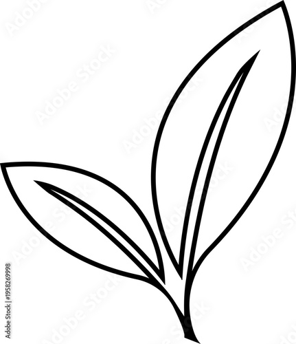 Simple Leaf Outline Icon