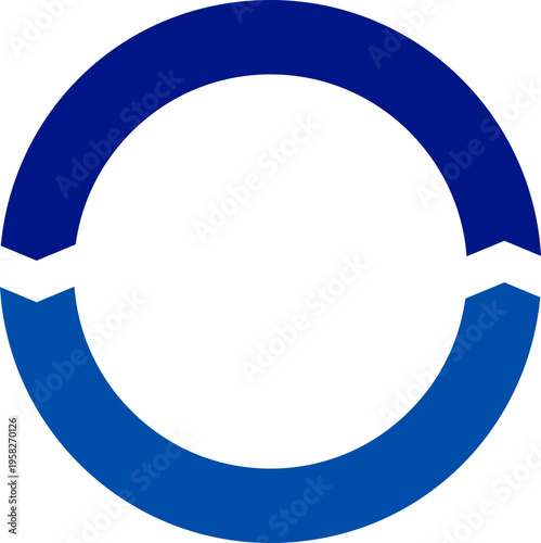 Blue Circle Arrows Symbol