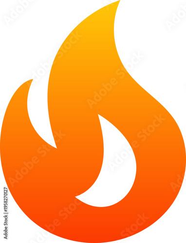 Abstract Fire Flame Icon