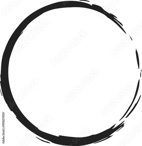 Zen Circle Brush Stroke