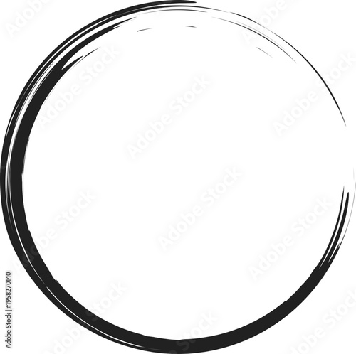 Abstract Brush Stroke Circle