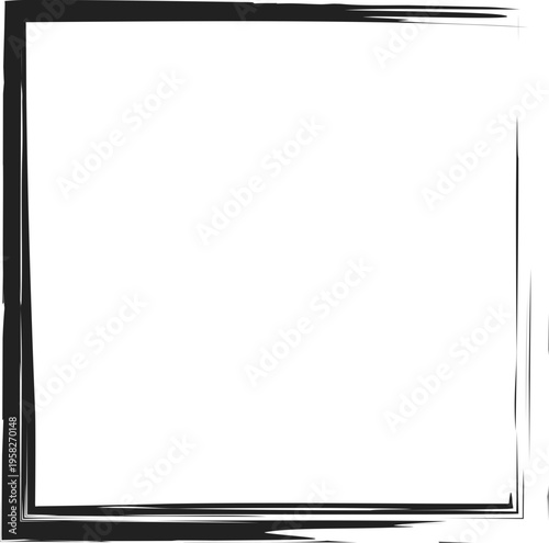 Abstract Brush Stroke Square Frame
