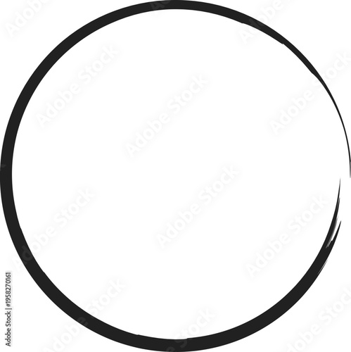 Abstract Brush Stroke Circle