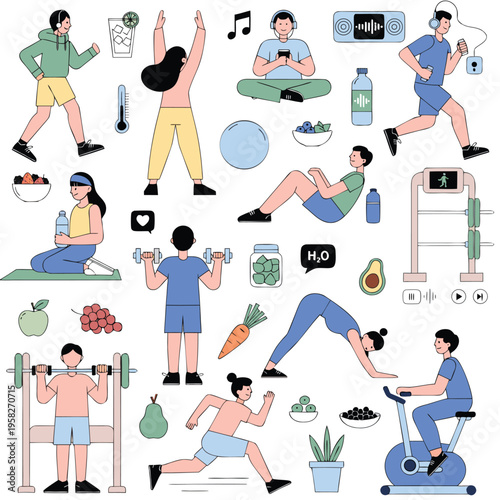 People exercising and maintaining a healthy active lifestyle