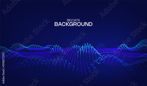 Digital technology ai abstract business blue background for future science and data banner concept. Network connection flow design for cyberspace and big data presentation.