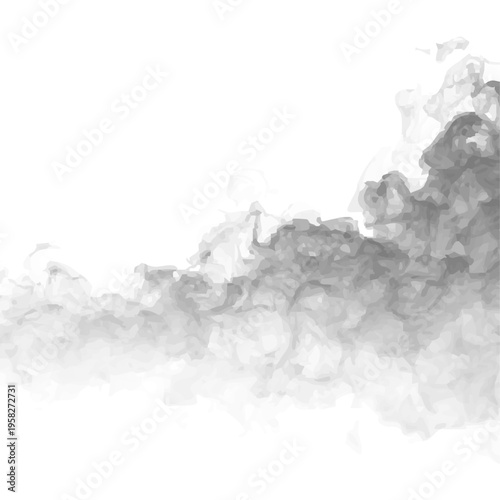 Dramatic black smoke PNG overlay. Ideal for horror or cinematic projects. Adjust opacity to create intense effects.