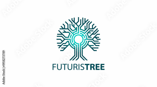 This image features a futuristic tree design intertwined with technology lines, symbolizing innovation, growth, and the blend of nature and technology for a modern era.