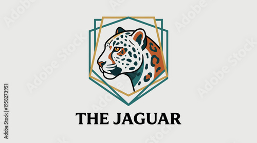 This sleek logo depicts a jaguar's face, symbolizing power and agility, ideal for automotive brands or luxury products wishing to convey sophistication and strength.