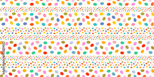 Colorful Easter egg stripes seamless vector pattern, Cute eggs background for spring and Easter designs