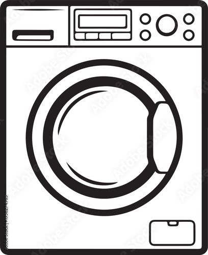 modern laundry dryer icon isolated on white background minimalist design