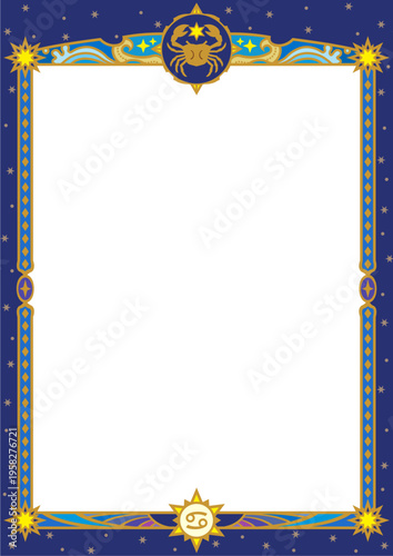 蟹座イラスト枠（カラー１）