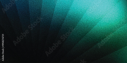 Noise texture grainy gradient dark background, blue green black wide banner