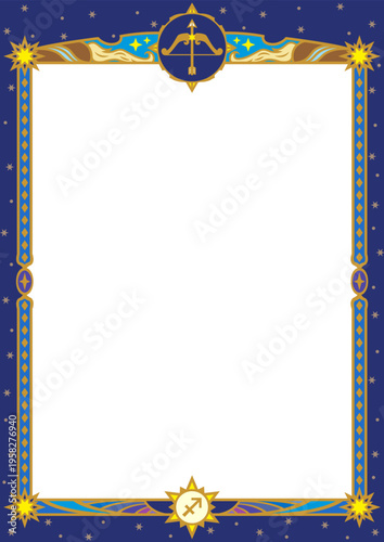 射手座イラスト枠（カラー１）