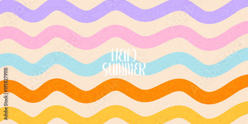 Creative concept of summer vacation with abstract pattern, sea beach. Modern art design template. Modern futuristic concept. Suit for poster, cover, banner, web