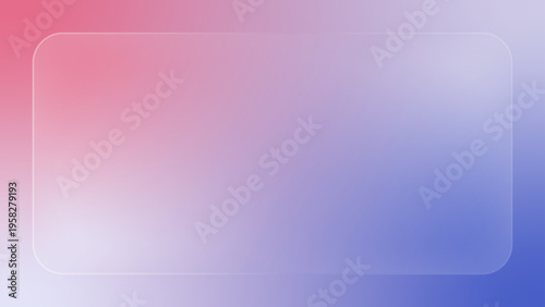 すりガラス風パネルと紫グラデーションのミニマルなビジネスフレーム背景（中央コピースペース・高級感・16:9）