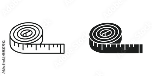 Measuring Tape Icon Vector Business