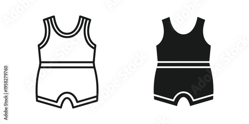 Wrestling Singlet Vector Icon Competition Gear