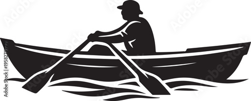 Row boat icon illustration