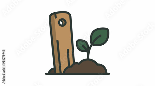 Green Renewal A Young Sprout Symbolizes Environmental Regeneration by a Tree Stump