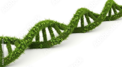 Green grass dna double helix structure