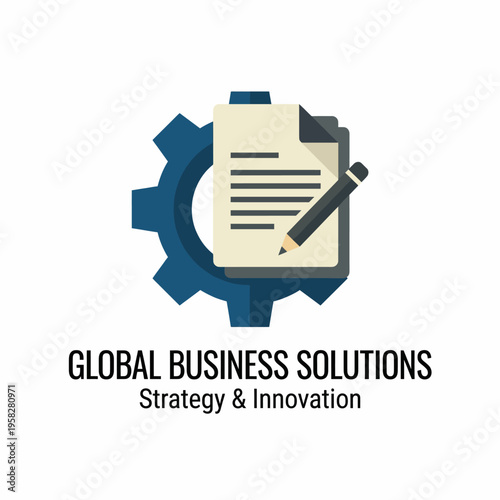 An illustration symbolizing global business solutions with strategy and innovation, showcasing how organizations can adapt to changing markets and thrive in a competitive environment.