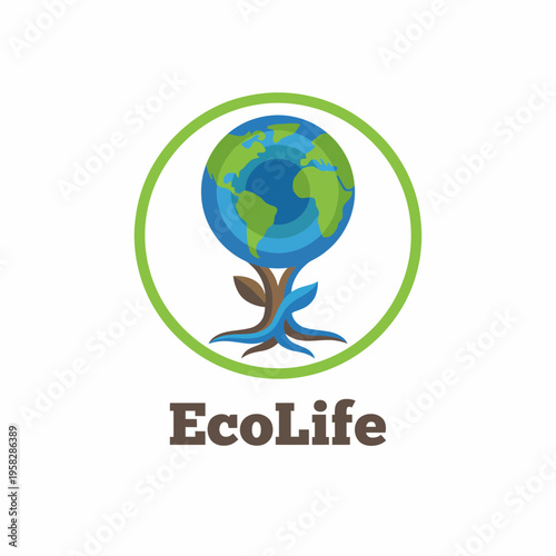 A vibrant depiction of Earth within a tree design, illustrating the concept of sustainability and environmental awareness in a colorful and engaging manner.