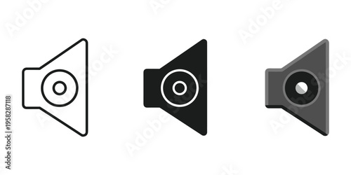 speaker icons set vector illustration